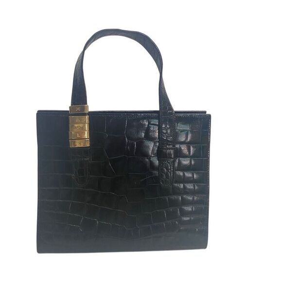 Bruno Magli Handbags - BRUNO MAGLI Women’s Vintage Rare Dual Handle  Bag 8X4X9 Black